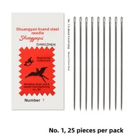 Ensemble d'aiguilles à coudre en acier, 2 à 25 pièces, extra longues, pour la broderie, la fabrication de chaussures, l'artisanat