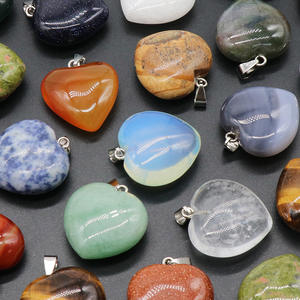 Kalung liontin bentuk hati batu alam terlaris dekorasi cinta mata harimau Amethyst penyembuhan untuk hadiah ulang tahun wanita - Product Image 4