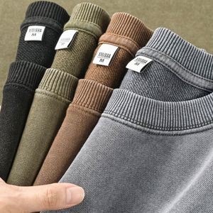 Custom Unisex Winter Tracksuit Set Cotton Zip Hoodie Sweatpants Oversized Distressed Vintage Acid Wash - Product Image 6