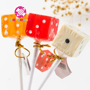 מפעל קוביה מותאם אישית קוביה lollips סיטוני פירותי בטעם פרותי מרובע צורה ממתקים קשה סוכריה - Product Image 3