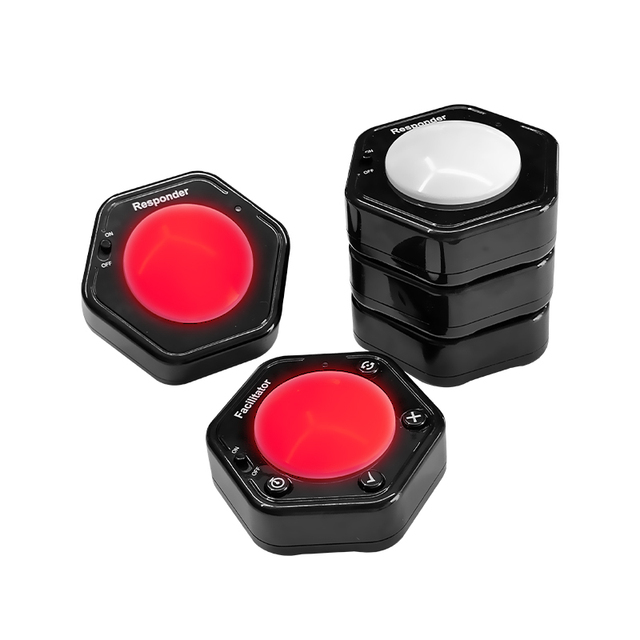 Rechargeable Portable Answer Buzzer System LED Flash Response Buttons for Office Workshop Gathering Icebreaker Activity