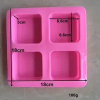 Moule à gâteau rectangulaire en silicone, moules à savon carrés, moule à pudding, muffins, pain, brownie, pain de maïs