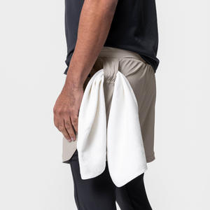 กางเกงขาสั้นออกกำลังกายเอวกลางแบบ2-in-1ของผู้ชายกางเกงออกกำลังกายแบบลำลองผ้าโพลีเอสเตอร์ระบายอากาศแห้งเร็วสำหรับวิ่งเพาะกาย - Product Image 4