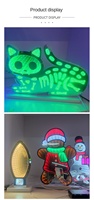 Miroir Acrylique 2-en-1 Effet Tunnel 3D Infini, 7,8x12 po, 1 mm d'épaisseur, Service de Découpe, Décoration de Fêtes et Événements