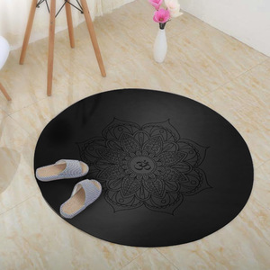 Tapete de Yoga Redondo Ningbo Science, 70x70mm, Negro, Antideslizante, para Meditación y Fitness - Product Image 1