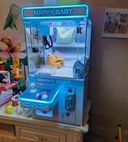 Mini-grue à griffes ludique pour poupées - Machine de jeu vidéo avec construction en métal et plastique, version anglaise pour centres de jeux pour enfants
