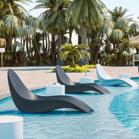 Chaise longue moderne en FRP de qualité commerciale, sans décoloration, sans fissures, pliage, découpe, ergonomique, en forme de S, personnalisable, imperméable, toute l'année