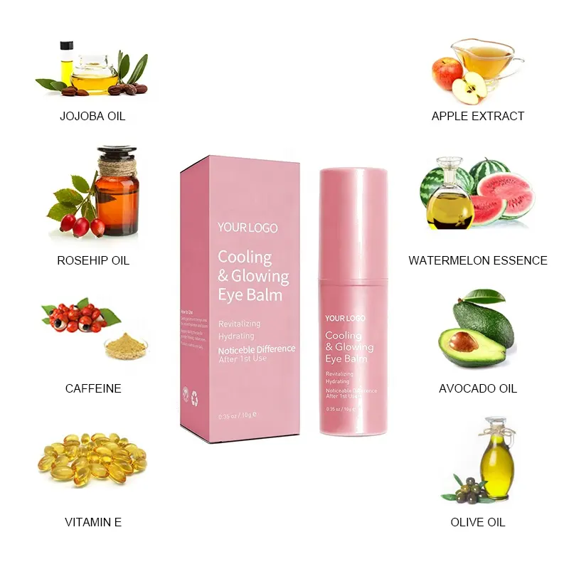 Cooling Brightening Eye Balm Glowing Repair Under Eye Cream Stick For Instant Wrinkle Eye Bags Dark Circles Puffiness Removal