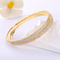Bruidssieraden 925 zilver meerlaags verstelbare armband met kubieke zirkonia, tennisarmband voor Valentijnsdag- of verjaardagscadeaus