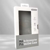 Boîte d'emballage personnalisée de précision pour coque de téléphone avec logo personnalisable et languette de suspension, emballage de vente au détail pour coque de protection mobile exclusive