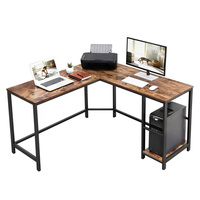 Bureau d'ordinateur ergonomique moderne pour la maison avec espace de rangement, design gain de place, écologique, montage facile