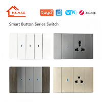 Interrupteur mural intelligent WiFi KLASS 120, norme américaine, panneau en verre, 220V 10A, contrôle tactile, compatible Alexa Google, certifié ETL