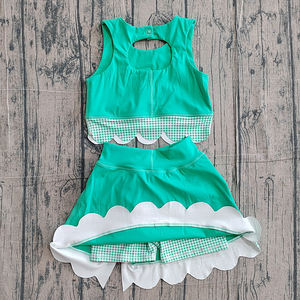 Pre-orden MOQ 5 Vestido de Algodón Orgánico Suave con Estampado de Halloween y Lazos Azules para Niños, Ropa Deportiva al por Mayor, Boutique Trendyism - Product Image 6