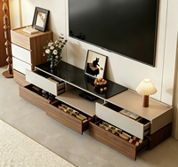 Meuble TV en mélamine bois de luxe léger, table basse, support TV sur pied de haute qualité pour salon domestique