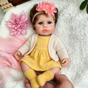 Adorable poupée reborn <span class=keywords><strong>en</strong></span> <span class=keywords><strong>silicone</strong></span> de 30 cm, yeux ouverts, cheveux de différentes couleurs, jouets pour bébés, poupée compagnon pour nourrissons - Product Image 1