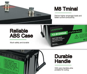 Batteries rechargeables à décharge profonde de qualité supérieure 12V 100Ah 200Ah Batterie solaire au lithium-ion - Product Image 3
