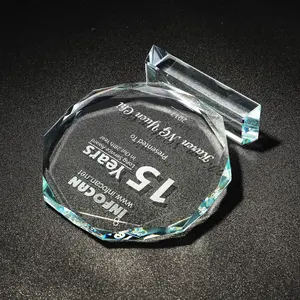 Disesuaikan anugerah kristal berukir bergengsi Piala Penghargaan kaca kosong
