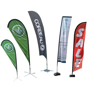 Bandeiras personalizadas para publicidade externa com impressão UV bandeiras personalizadas com logotipo para atividades