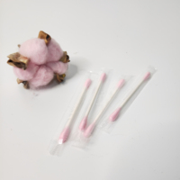 Écologique Rose Baby Q Tips Emballage de haute qualité dégradable individuellement Bâton de papier rose Coton-tige cosmétique