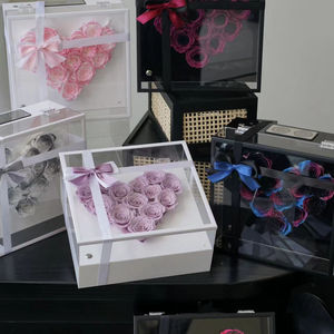 Regalo de decoración de lujo, Altavoz Bluetooth inmortal, flores secas, melodía, amor, Bluetooth fonógrafo, rosas preservadas en caja acrílica - Product Image 3