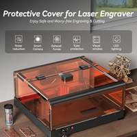Boîtier de protection pour laser ATOMSTACK B3 avec éclairage LED pour caméra et couvercle en acrylique pour A6 Pro/A12 X12 Pro/A24 X24 Pro