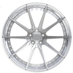 Llantas <span class=keywords><strong>de</strong></span> aleación <span class=keywords><strong>de</strong></span> aluminio forjado cromadas personalizadas <span class=keywords><strong>de</strong></span> 2 piezas 17 18 19 20 pulgadas llantas 5x5x120 112 5x114,3 llantas - Product Image 2