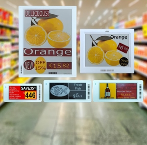 Quảng trường E Ink hiển thị <span class=keywords><strong>7</strong></span>.5-inch E-ink Màn hình eink giá tag <span class=keywords><strong>4</strong></span> màu không dây kỹ thuật số E giấy hiển thị mô-đun Kệ nhãn dán - Product Image 1