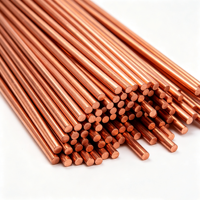 Barre ronde en cuivre pur Thin Dia T2, diamètre 2-12 mm, tréfilée à froid, brillante, pour capteurs électroniques et composants de mini-connecteurs
