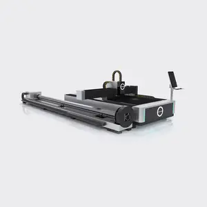 T6020c Fiber Lasersnijmachine Met Roterende, Platte En Roterende Plaat Lasersnijmachines Wisselen Tafel Metalen Plaat Buis