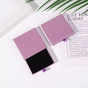 Custom Eco-Friendly Sliding Paperboard Jewelry Packaging Box with Magnetic Closure Recycled Materials Flap Pouch & Drawer Design