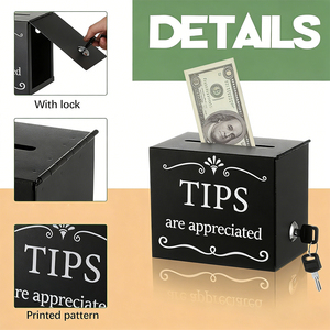 Caja de Donaciones Acrílica con Cerradura Personalizada - LOGO Imprimible, Apta para Votaciones, Loterías y Donaciones - Product Image 2