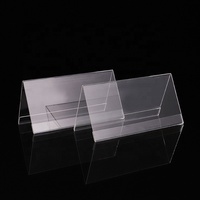 V Forme Triangle Transparent Signe Titulaire Acrylique Nom Carte Table Présentoir