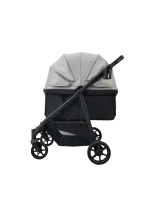 Poussette pour animaux de compagnie pliable de luxe en aluminium, étanche, avec poignée réglable, maille respirante, roue avant rotative et amortisseur