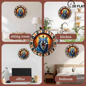 Round Wooden Wall <b>Clock</b> 25Cm Rustic Silent Non Ticking Farmhouse Home Decor - Product Image 4