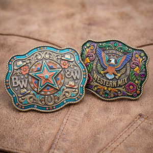 Boucle de ceinture personnalisée en alliage de zinc avec logo, strass brillants, style western chic cowgirl rodeo Nashville, vente en gros - Product Image 3