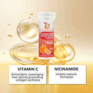 Comprimés effervescents pour une peau éclatante, best-sellers, éclaircissent les peaux ternes et atténuent les taches brunes, 8 ingrédients bioactifs pour le soin de la peau, 15 unités - Product Image 3