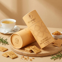 Tube en carton cylindrique de luxe personnalisable, recyclable, biodégradable, de qualité alimentaire, pour biscuits