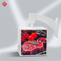 Letrero Luminoso LED Cuadrado para Exteriores, de Pared, con 4 Caras Giratorias, para Menús, Publicidad en Bares y Restaurantes de Comida Rápida
