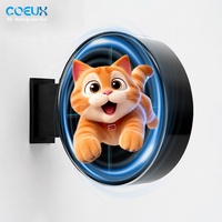 Boîte lumineuse LED ronde COEUX personnalisée en métal et acrylique thermoformé avec hologramme 3D, étanche, 5000 lumens, pour publicité extérieure