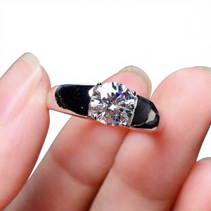 Anillo de <span class=keywords><strong>Hombre</strong></span> Moderno con Ocho Corazones y Ocho Flechas, Anillo de Circonio de 2 Quilates con Flash Ultrasónico de <span class=keywords><strong>Color</strong></span>, Anillo de Boda para <span class=keywords><strong>Hombre</strong></span> - Product Image 2