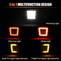 Feu arrière LED de pare-chocs arrière, feu de recul, feu stop, feu de brouillard, feu de signalisation 12V avec lentille fumée/transparente/rouge pour Juke Nismo 370Z, accessoires automobiles