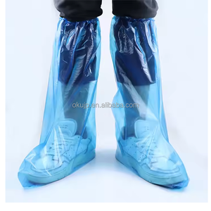 Penutup sepatu bot poli tinggi plastik awet kuat penutup sepatu bot PE higienis sekali pakai - Product Image 6