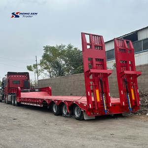 Tugas berat 3 4 5 6 gandar 60 80 100 Ton belakang pemuat tempat tidur rendah semi-trailer truk anak laki-laki Trailer dengan harga murah - Product Image 3