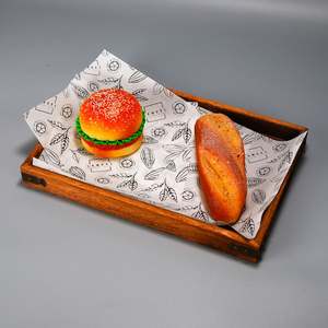 Custom Fast Food Packaging Virgin CMYK Printed Greaseproof PE Food Wrap <b>Waxed</b> <b>Paper</b> Hamburger & Pizza Sandwich Wrappers - Product Image 5