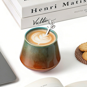 Tazza da Caffè in Ceramica di Lusso, Forma Trapezoidale, Cotta in Forno, Cambia Colore, Artigianale, Design Moderno e Minimalista - per Ufficio e Casa - Product Image 3