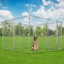 Lucky <strong>Dog</strong> Heavy Duty Outdoor Galvanized Chain Link <strong>Dog</strong> <strong>Kennel</strong> Enclosure with Latching Door - Product Image 4