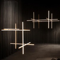 Lampe moderne simple en acier inoxydable sur mesure Salon Chambre à coucher Salle à manger Hall d'hôtel Lustre Luminaire suspendu
