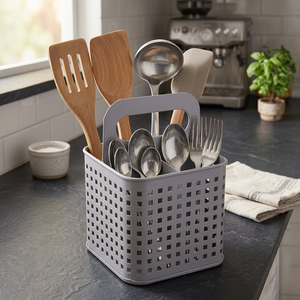 Panier de rangement pour ustensiles de cuisine, design minimaliste, durable, type sur pied - Product Image 4
