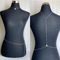 Vente chaude bijoux de mode de luxe légers chaîne de corps collier de mariée chaîne arrière Zircon chaîne de corps arrière