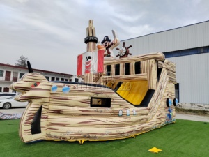 Structure gonflable combinée pirate avec toboggan, conforme à la norme EN14960, en PVC, pour <span class=keywords><strong>location</strong></span> événementielle, parcs d'attractions et équipement de jeu pour enfants. - Product Image 5